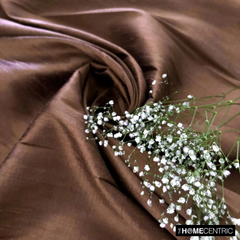 Bronze 100% Pure Silk Dupioni Fabric By The Metre