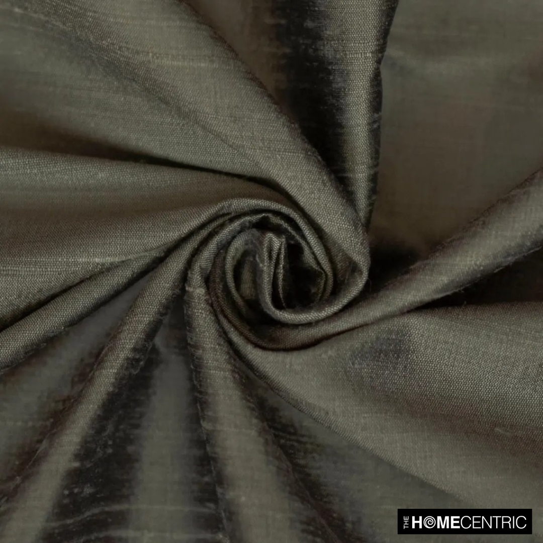 Taupe Green 100% Pure Silk Fabric By The Metre