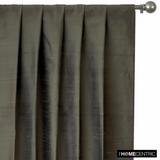Taupe Green 100% Pure Silk Dupioni Fabric By The Metre