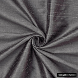 Charcoal Gray 100% Pure Silk Fabric By The Metre