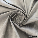 Silver Gray 100% Pure Silk Dupioni Fabric By The Metre