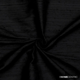 Black 100% Pure Silk Fabric By The Metre