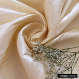 Cream 100% Pure Silk Dupioni Fabric By The Metre