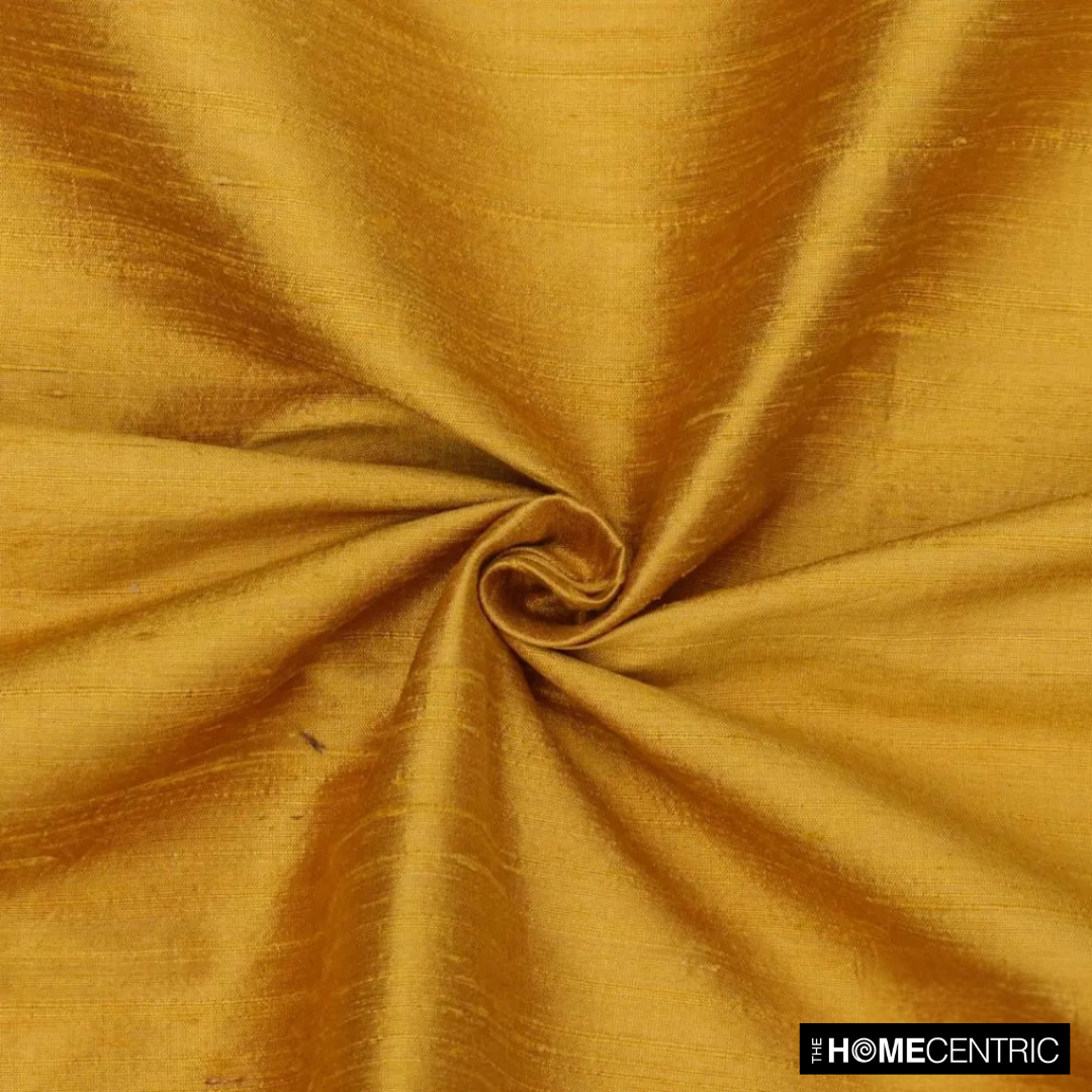 Golden Yellow 100% Pure Silk Fabric By The Metre