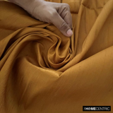 Golden Yellow 100% Pure Silk Dupioni Fabric By The Metre
