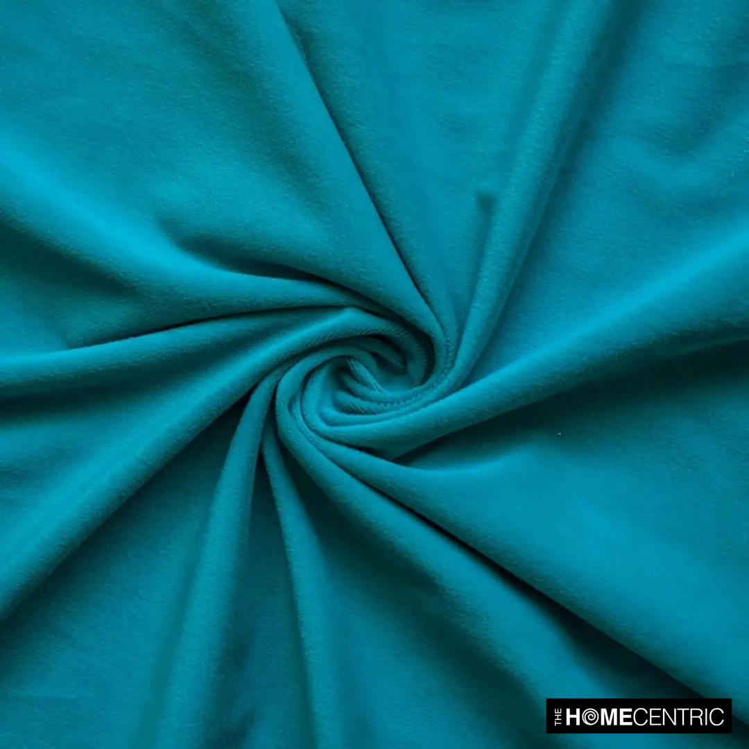 Turquoise High Quality Plush Velvet Fabric by the Metre, 1 Metre Blue Velvet Fabric