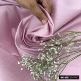 Pastel Lilac 100% Pure Silk Dupioni Fabric By The Metre