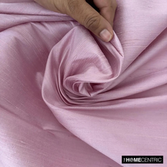Pastel Lilac 100% Pure Silk Dupioni Fabric By The Metre