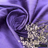 Purple 100% Pure Silk Dupioni Fabric By The Metre