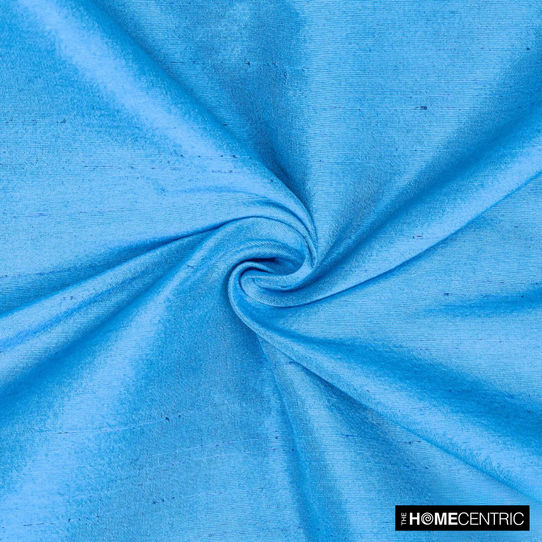 Blue Art Silk/Faux Silk Fabric by the Metre, 1 Metre Blue Silk Fabric