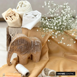 Ivory Art Silk / Faux Silk Fabric By The Metre