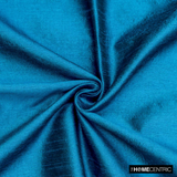 Peacock Blue Faux Silk Fabric By The Metre