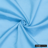 Light Aqua Blue Faux Silk Fabric By The Metre