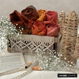 Melon Orange Art Silk / Faux Silk Fabric By The Metre