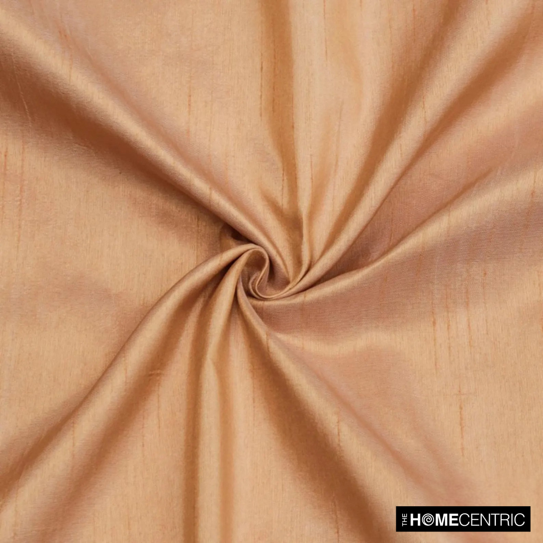 Melon Orange Faux Silk Fabric By The Metre