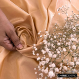 Melon Orange Art Silk / Faux Silk Fabric By The Metre