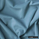 Dusky Blue High Quality Plush Velvet Fabric by the Metre, 1 Metre Blue Velvet Fabric