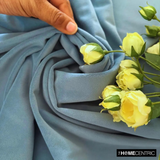 Dusky Blue High Quality Plush Velvet Fabric by the Metre, 1 Metre Blue Velvet Fabric