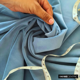 Dusky Blue High Quality Plush Velvet Fabric by the Metre, 1 Metre Blue Velvet Fabric
