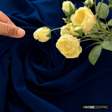 Navy Blue High Quality Plush Velvet Fabric by the Metre, 1 Metre Blue Velvet Fabric