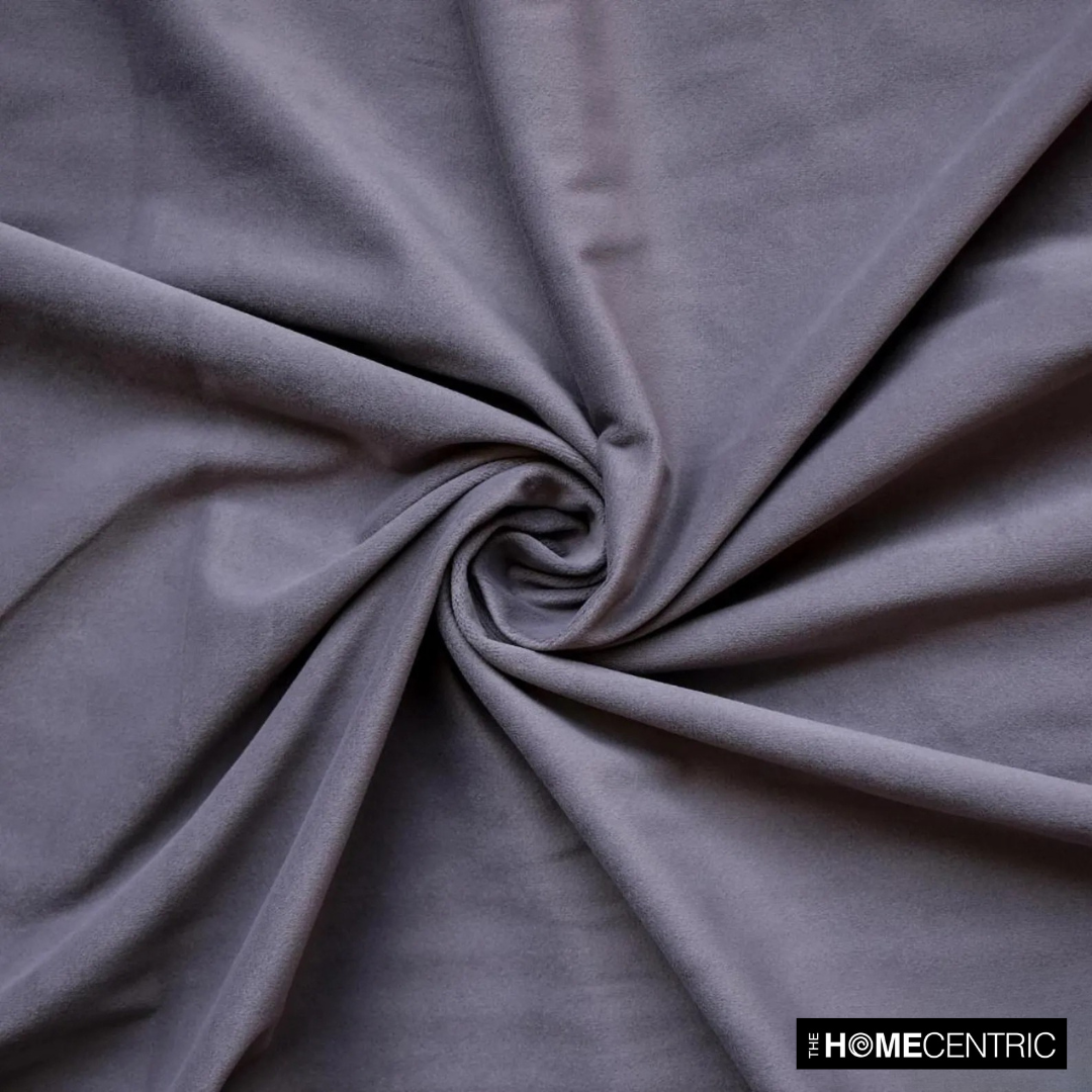 Lavender Grey High Quality Plush Velvet Fabric by the Metre, 1 Metre Gray Velvet Fabric