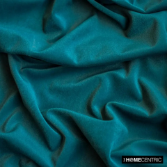Peacock Green High Quality Plush Velvet Fabric by the Metre, 1 Metre Green Velvet Fabric