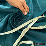 Peacock Green High Quality Plush Velvet Fabric by the Metre, 1 Metre Green Velvet Fabric