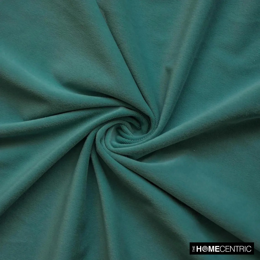 Teal Green High Quality Plush Velvet Fabric by the Metre, 1 Metre Green Velvet Fabric
