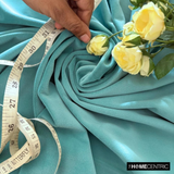 Aqua Green High Quality Plush Velvet Fabric by the Metre, 1 Metre Green Velvet Fabric
