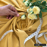 Mustard Yellow High Quality Plush Velvet Fabric by the Metre, 1 Metre Yellow Velvet Fabric
