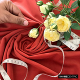 Rust High Quality Plush Velvet Fabric by the Metre, 1 Metre Red Velvet Fabric