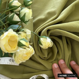 Light Olive High Quality Plush Velvet Fabric by the Metre, 1 Metre Green Velvet Fabric