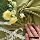 Light Olive High Quality Plush Velvet Fabric by the Metre, 1 Metre Green Velvet Fabric