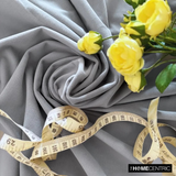 Light Grey High Quality Plush Velvet Fabric by the Metre, 1 Metre Gray Velvet Fabric