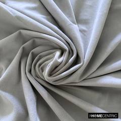 Light Grey High Quality Plush Velvet Fabric by the Metre, 1 Metre Gray Velvet Fabric