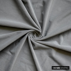 Light Grey High Quality Plush Velvet Fabric by the Metre, 1 Metre Gray Velvet Fabric