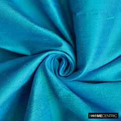 Ocean Blue Silk Dupioni Fabric By The Metre