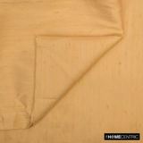 Light Gold 100% Pure Silk Dupioni Fabric By The Metre