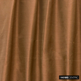 Dark Tan Art Silk / Faux Silk Fabric By The Metre