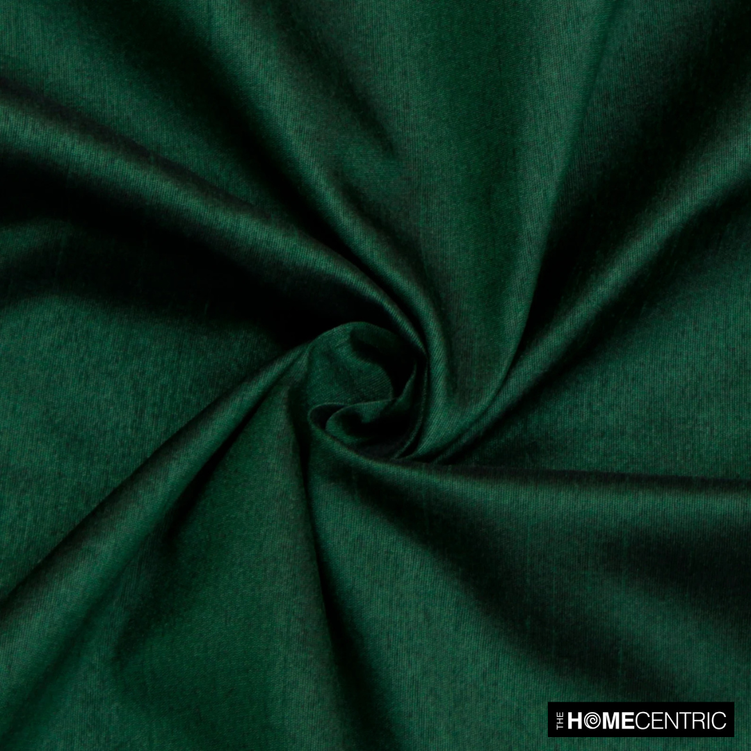 Bottle Green Faux Silk Fabric By The Metre