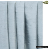 Ice Blue 100% Pure Silk Dupioni Fabric By The Metre