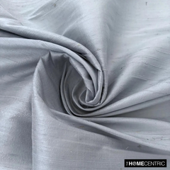 Ice Blue 100% Pure Silk Dupioni Fabric By The Metre