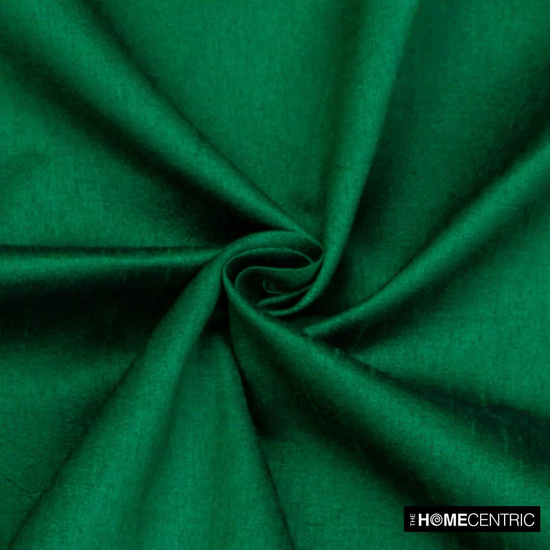 Dark Emerald Green Faux Silk Fabric By The Metre