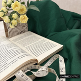 Dark Emerald Green Art Silk / Faux Silk Fabric By The Metre