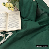 Dark Emerald Green Art Silk / Faux Silk Fabric By The Metre