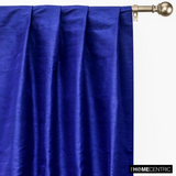 Royal Blue 100% Pure Silk Dupioni Fabric By The Metre