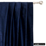 Navy Blue 100% Pure Silk Dupioni Fabric By The Metre