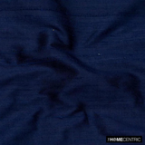 Navy Blue 100% Pure Silk Dupioni Fabric By The Metre