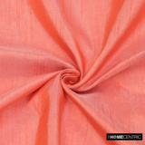 Coral Orange Faux Silk Fabric By The Metre