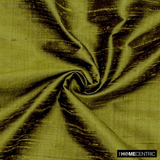Olive Green 100% Pure Silk Fabric By The Metre
